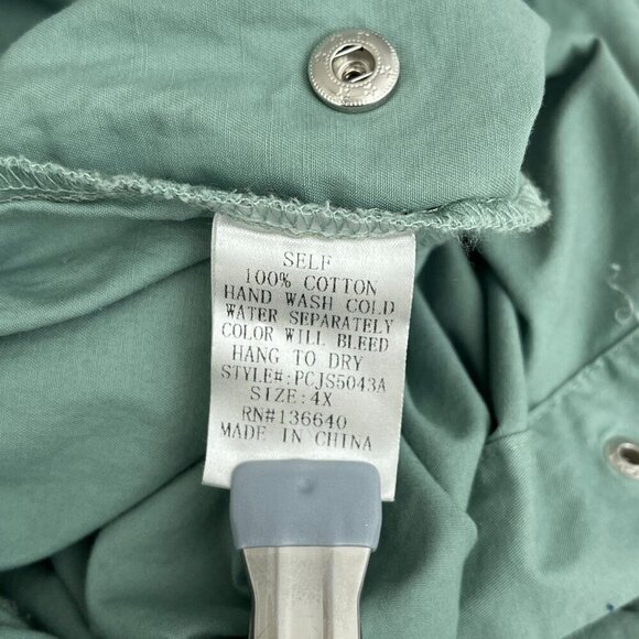 LAtiste Miami Oversize Mint Green Utility Jumpsuit Button-Front Pockets Women 4X - Picture 10 of 13